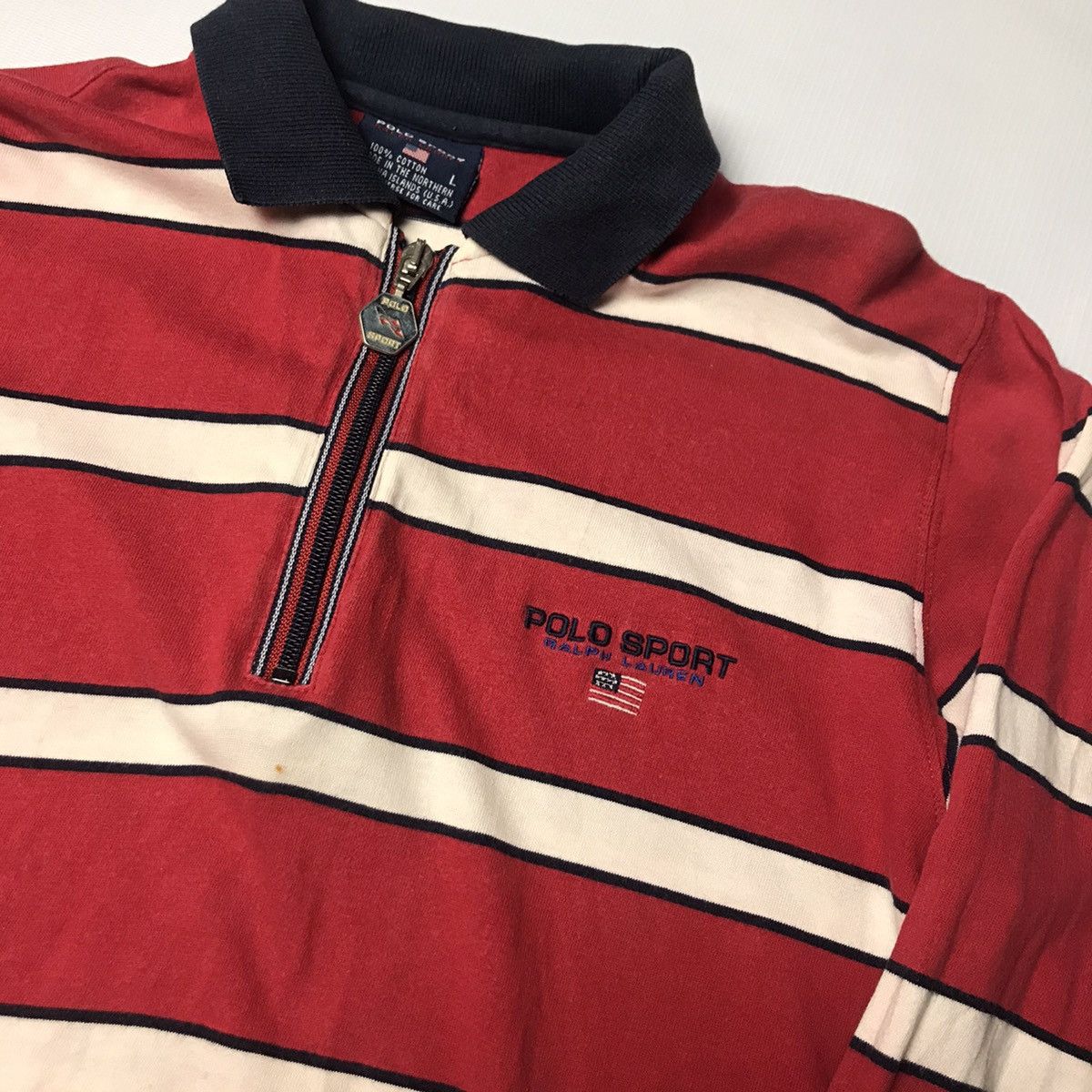 Polo Ralph Lauren × Ralph Lauren × Vintage Vintage Polo Sport Ralph Lauren Long Sleeve Shirt Size US L / EU 52-54 / 3 - 3 Thumbnail