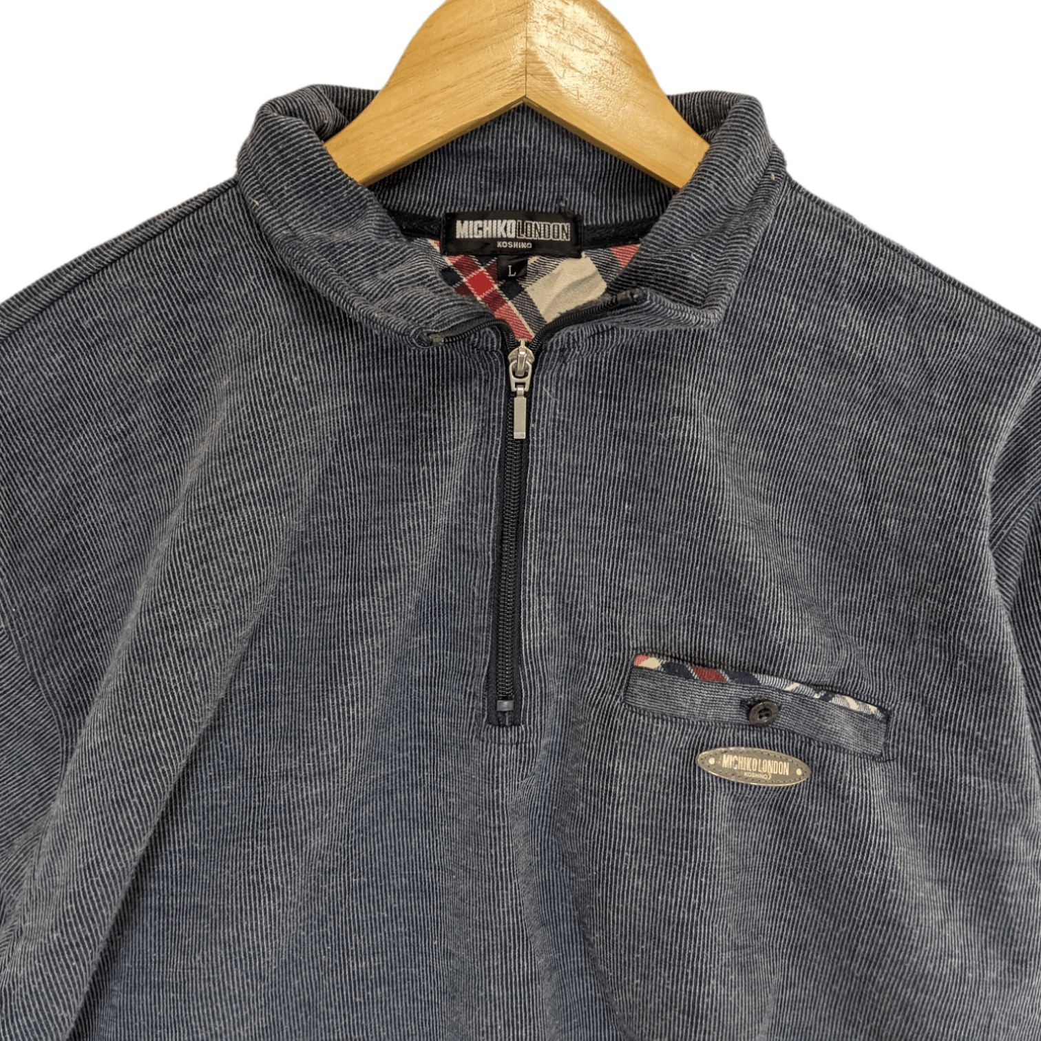 Japanese Brand MICHIKO LONDON KOSHINO Retro Polo Jumper Sweatshirt Size US M / EU 48-50 / 2 - 4 Thumbnail
