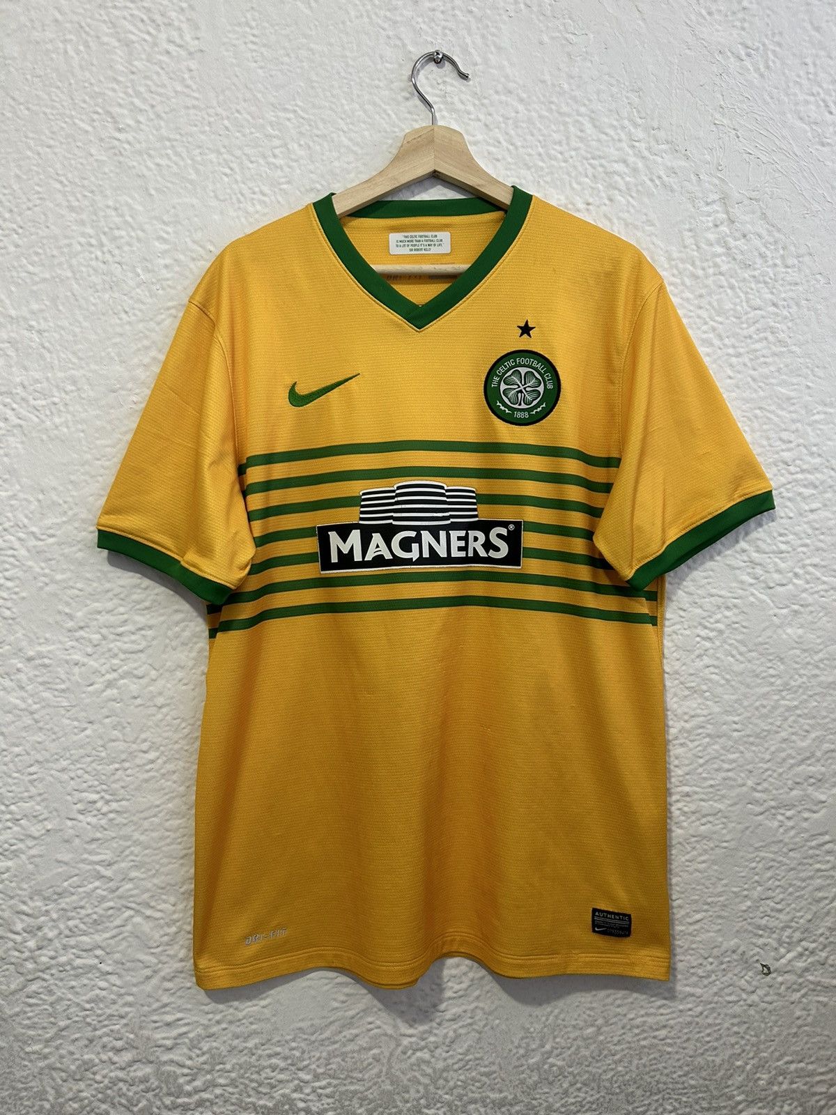 Nike 2013-14 Virgil Van Djik Nike Celtic F.C. Away Kit Size US L / EU 52-54 / 3 - 2 Thumbnail