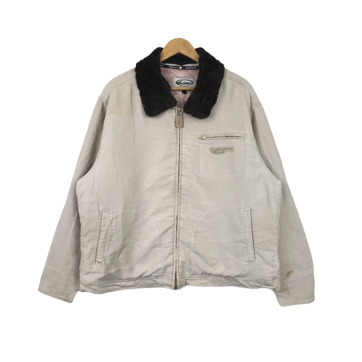 Vintage QUIKSILVER Core Jacket Small Logo Embroidered