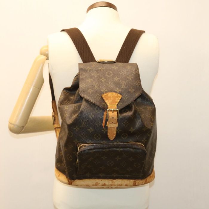 LOUIS VUITTON Monogram Montsouris GM Backpack M51135 LV Auth