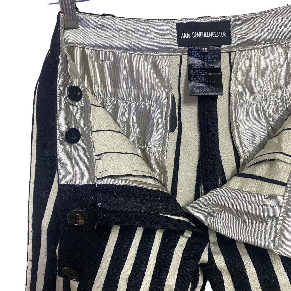 Ann Demeulemeester Ann Demeulemeester Striped Wool Jacquard Pants Size 30" / US 8 / IT 44 - 18 Thumbnail