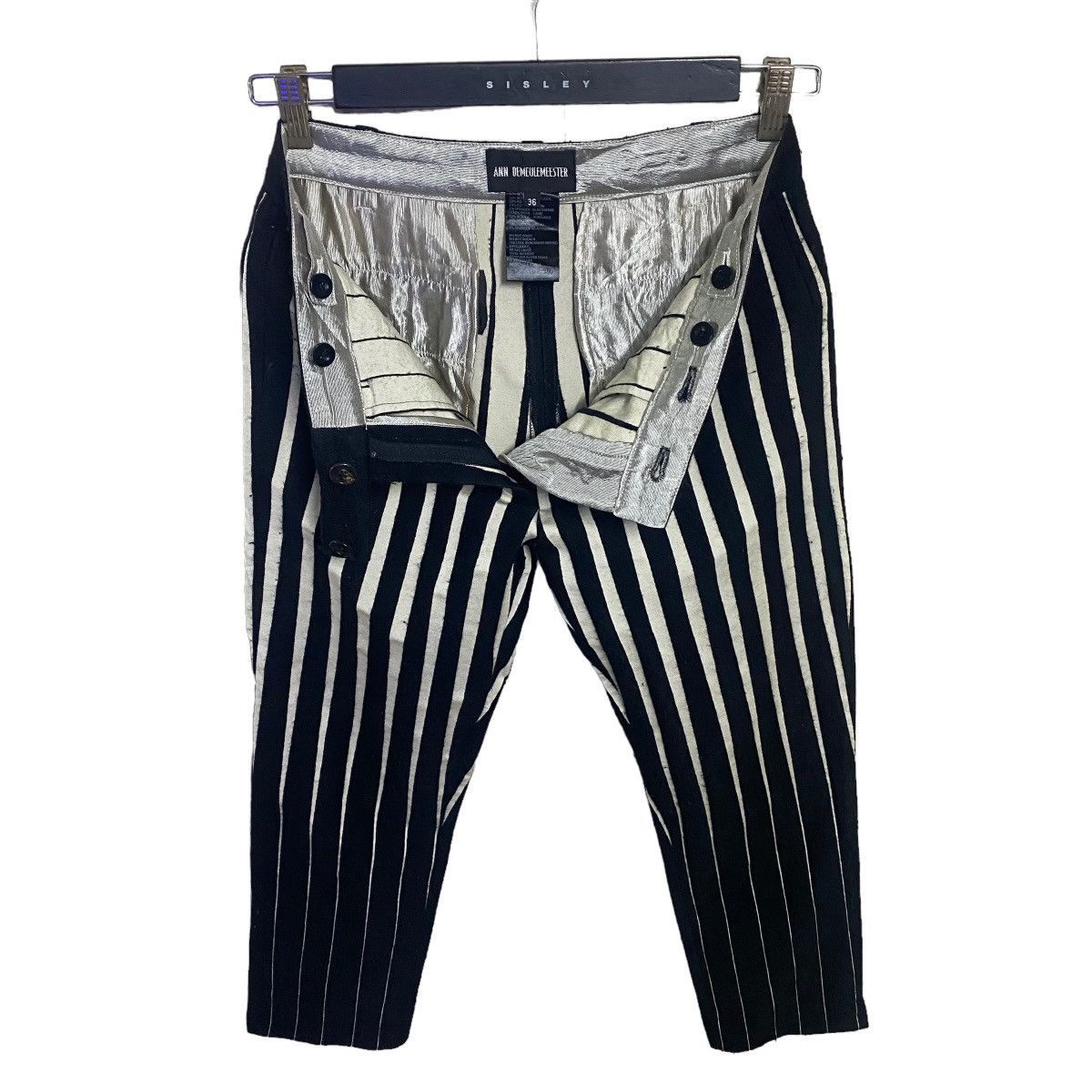 Ann Demeulemeester Ann Demeulemeester Striped Wool Jacquard Pants Size 30" / US 8 / IT 44 - 2 Thumbnail