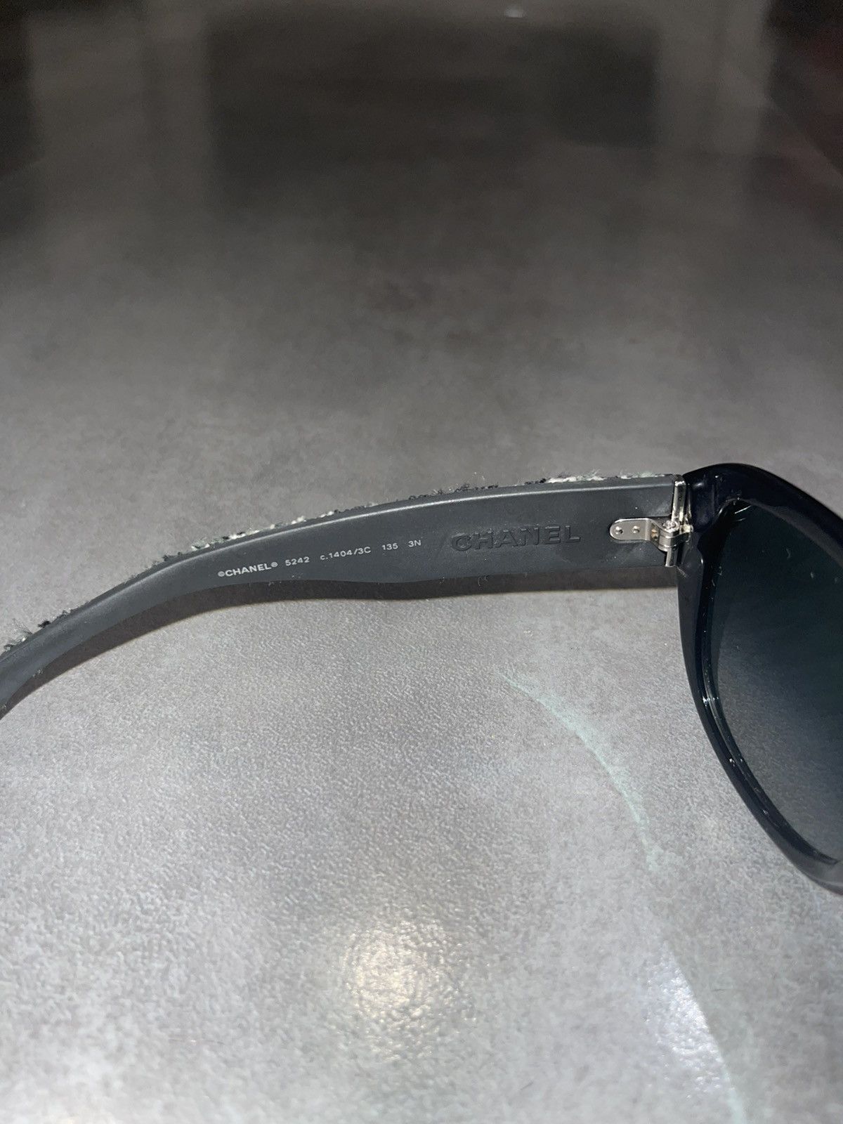 Chanel Chanel 5242 C.1404/3C Black Tweed Sunglasses Size ONE SIZE - 13 Thumbnail
