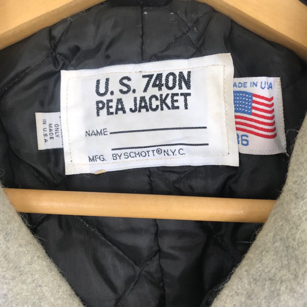 Schott Vintage SCHOTT N.Y.C Pea Jacket Wool Made In Usa Size US M / EU 48-50 / 2 - 7 Thumbnail
