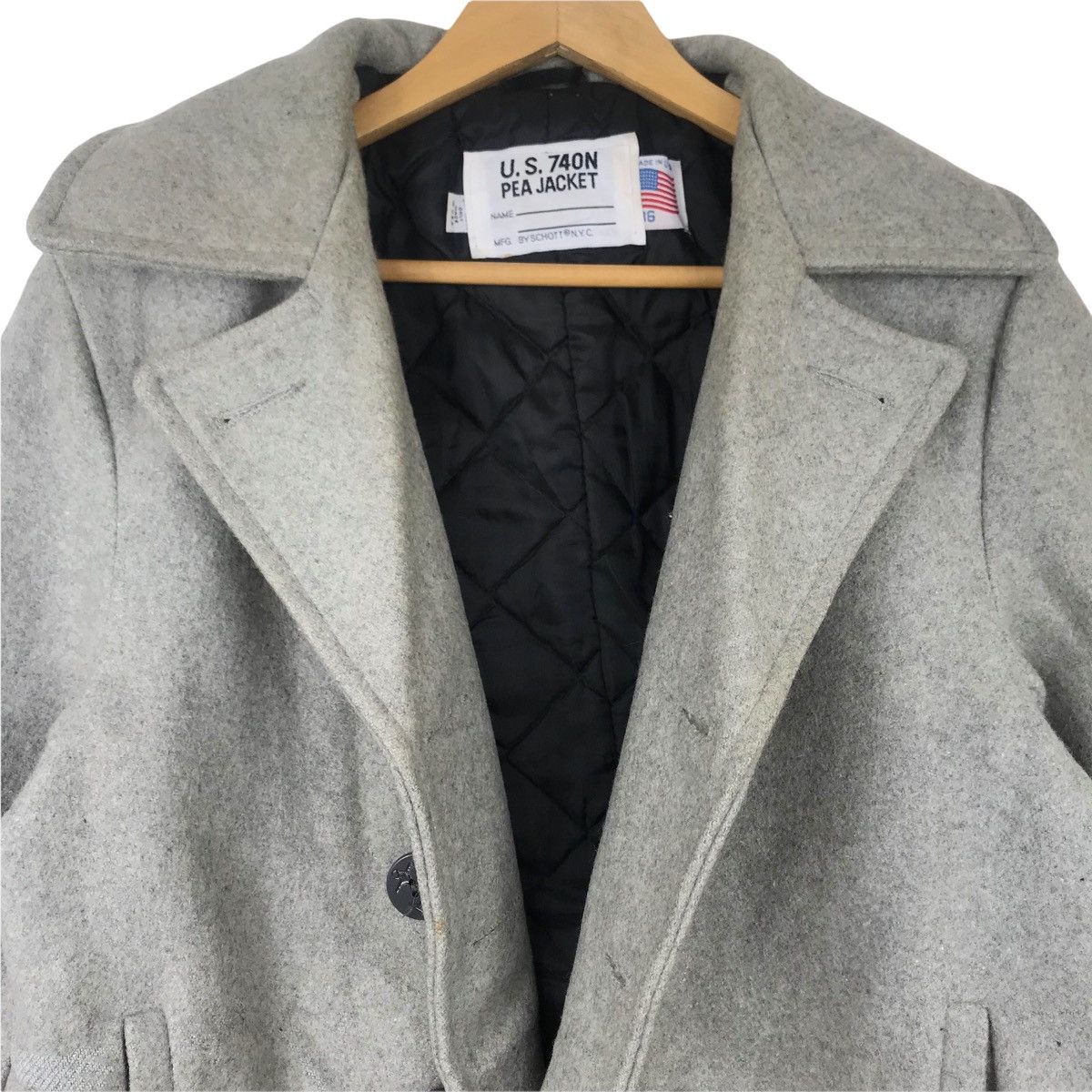 Schott Vintage SCHOTT N.Y.C Pea Jacket Wool Made In Usa Size US M / EU 48-50 / 2 - 3 Thumbnail