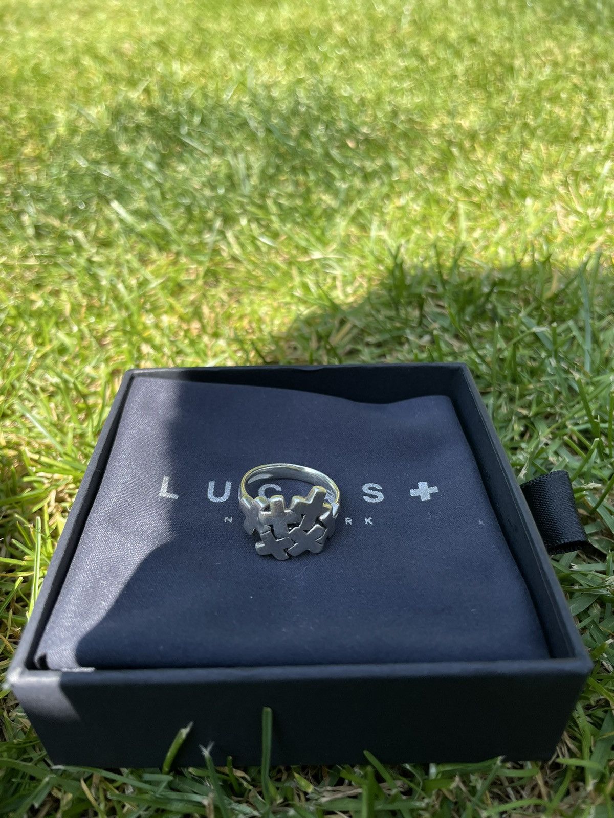 image of Luca Plus Pile Of Plus Ring in Silver, Men's