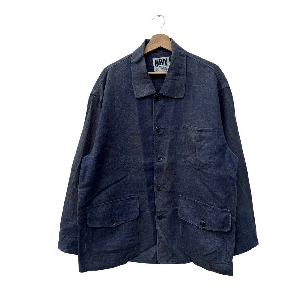 Japanese Brand VINTAGE NAVY HIKOR CHORE JACKET INSPIRED BY BLUE BLUE JAPAN Size US M / EU 48-50 / 2 - 1 Thumbnail