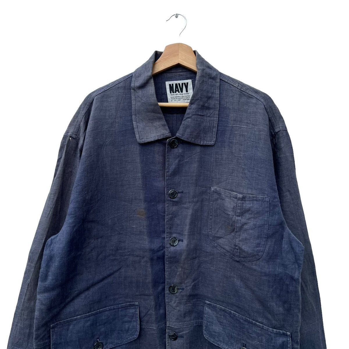 Japanese Brand VINTAGE NAVY HIKOR CHORE JACKET INSPIRED BY BLUE BLUE JAPAN Size US M / EU 48-50 / 2 - 3 Thumbnail