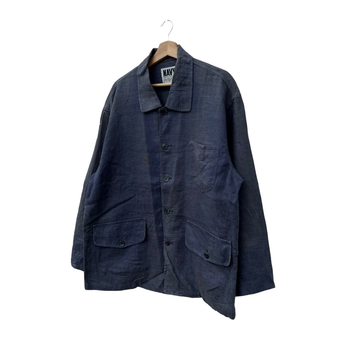 Japanese Brand VINTAGE NAVY HIKOR CHORE JACKET INSPIRED BY BLUE BLUE JAPAN Size US M / EU 48-50 / 2 - 2 Thumbnail