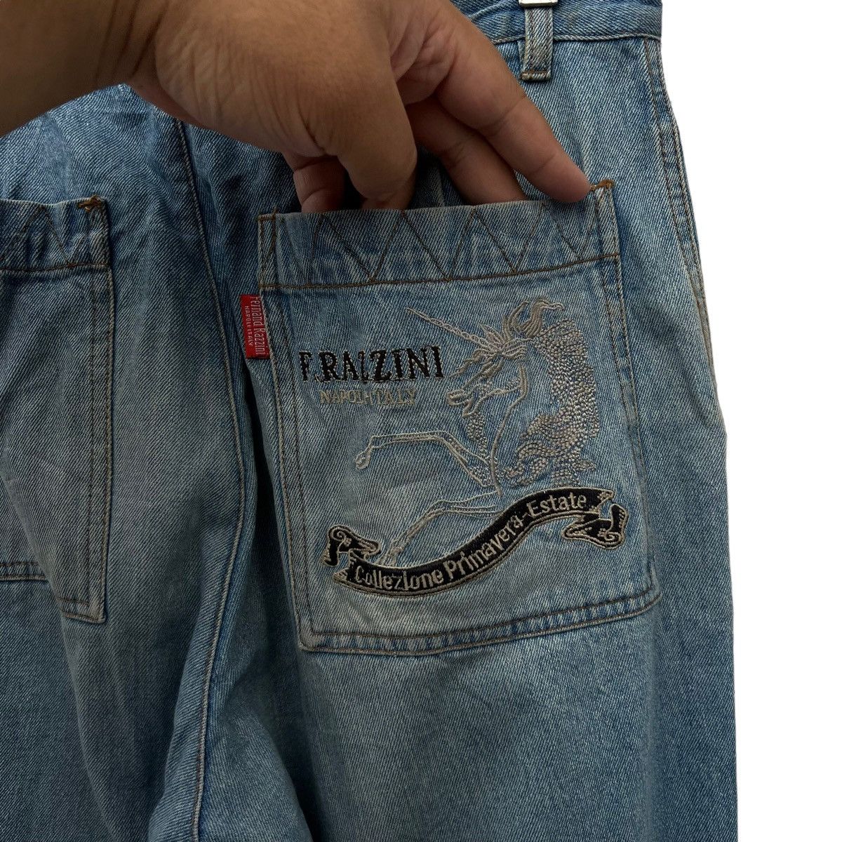 Japanese Brand VINTAGE FRAZZINI JEANS DENIM ITALY WEARS Size 32" / US 10 / IT 46 - 9 Thumbnail