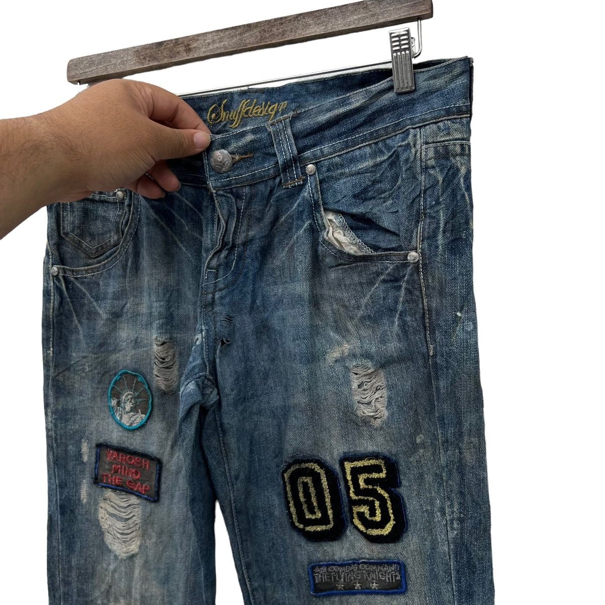 Japanese Brand RARE STYLE DENIM JEANS JAPAN INSPIRED BY JUNYA WATANABE CDG Size US 32 / EU 48 - 6 Thumbnail