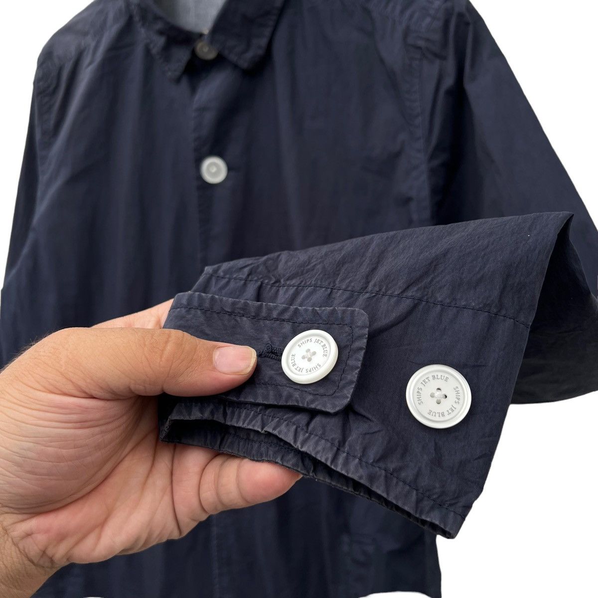 Japanese Brand VINTAGE HIKORY CHORE JACKET SHIPS JET BLUE JAPAN Size US L / EU 52-54 / 3 - 6 Thumbnail