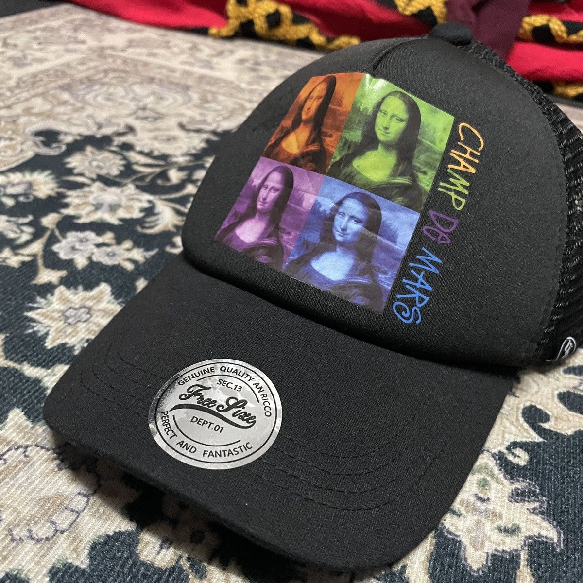 Japanese Brand Champ De Mars Monalisa Trucker Hat Size ONE SIZE - 2 Thumbnail