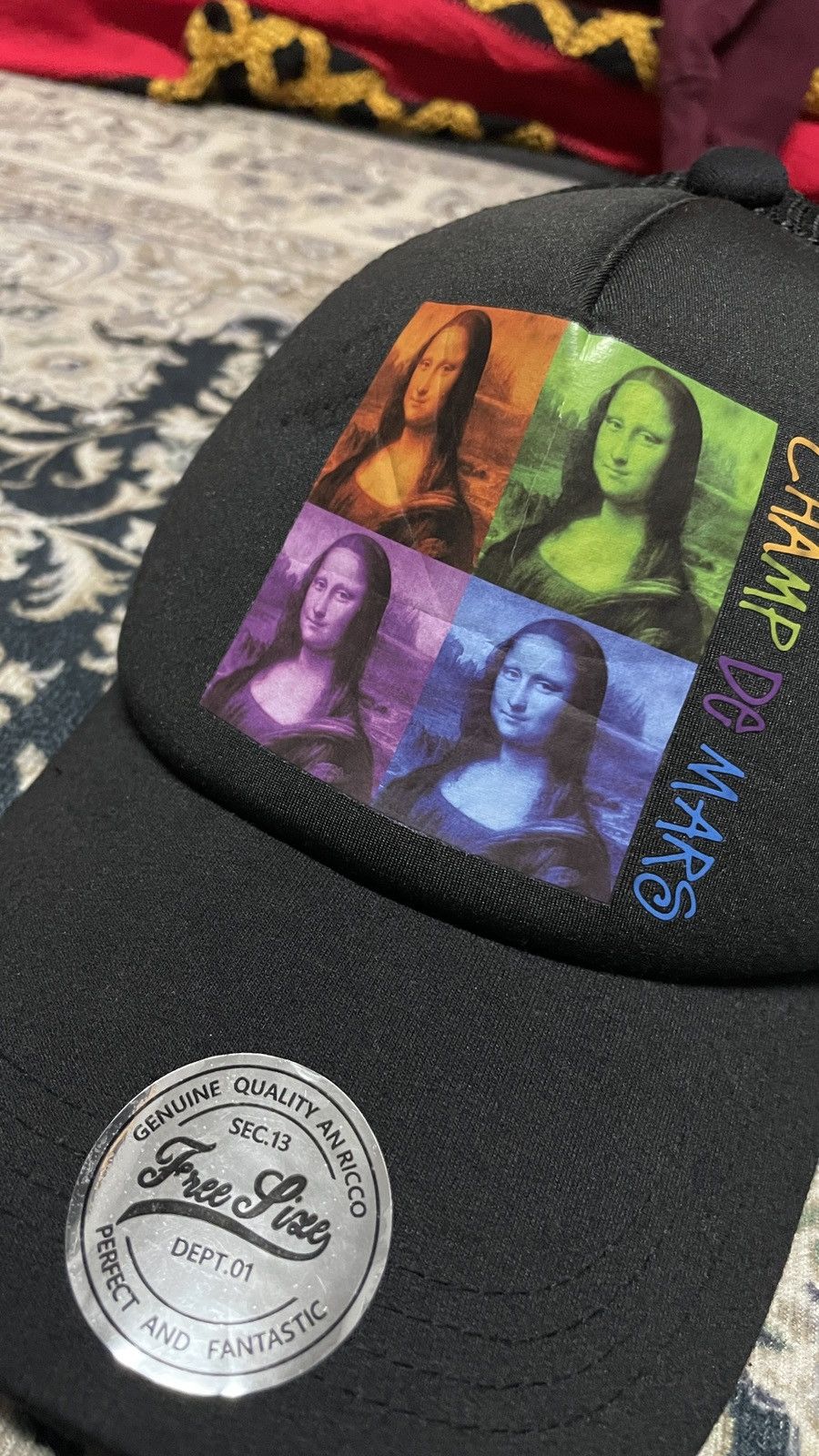Japanese Brand Champ De Mars Monalisa Trucker Hat Size ONE SIZE - 4 Thumbnail