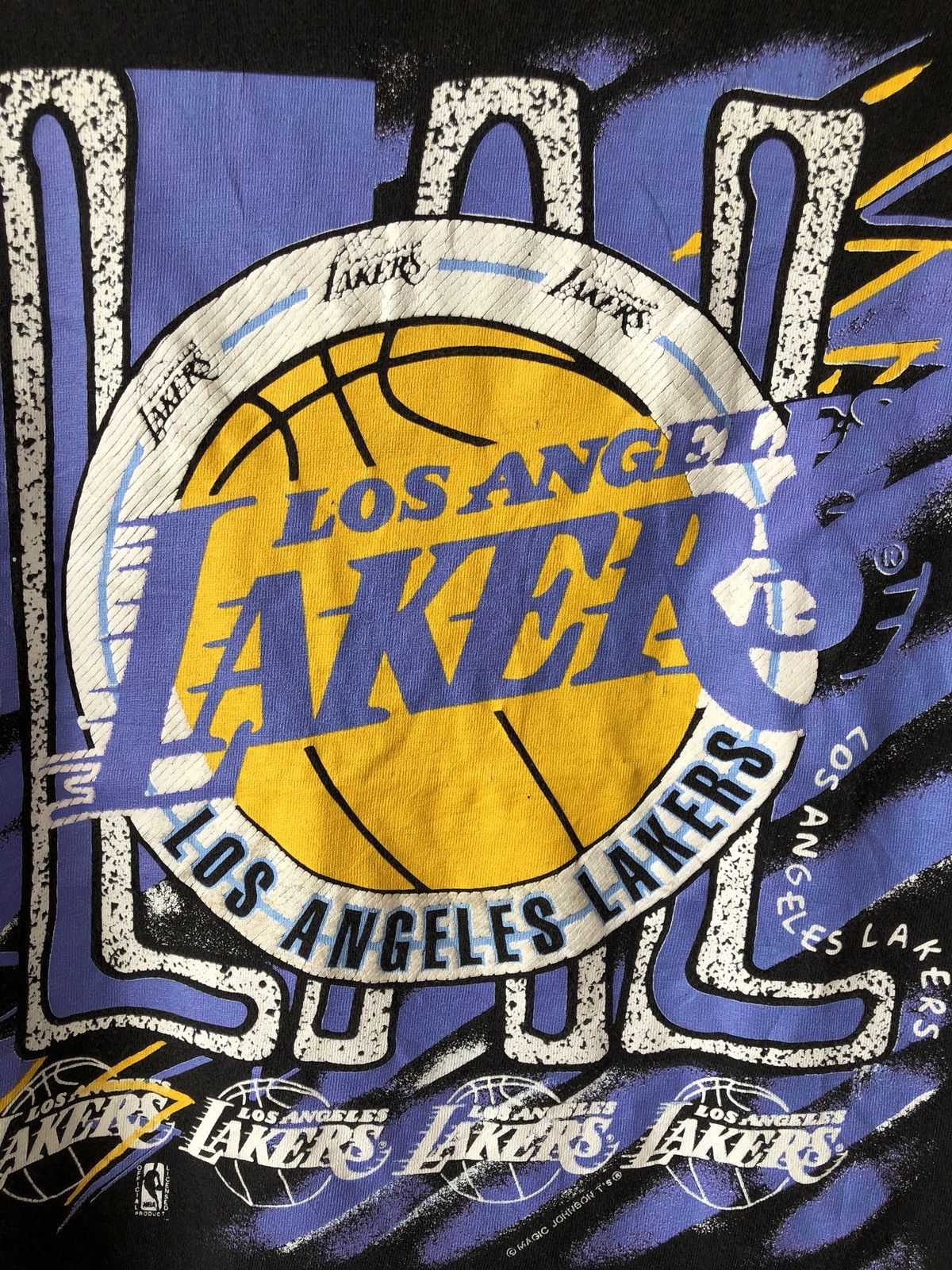 NBA × Vintage Vintage 90s L A Lakers NBA Basketball Tee Size US L / EU 52-54 / 3 - 3 Thumbnail