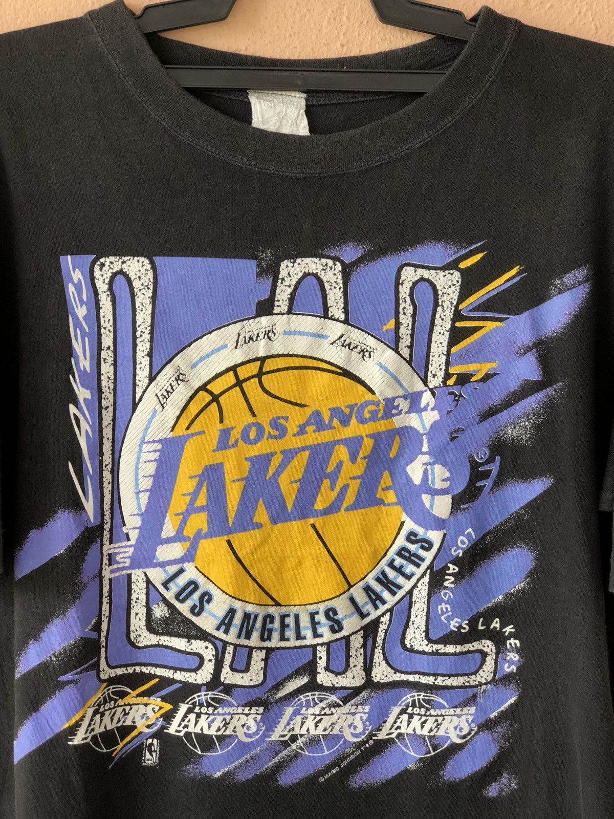 NBA × Vintage Vintage 90s L A Lakers NBA Basketball Tee Size US L / EU 52-54 / 3 - 2 Thumbnail