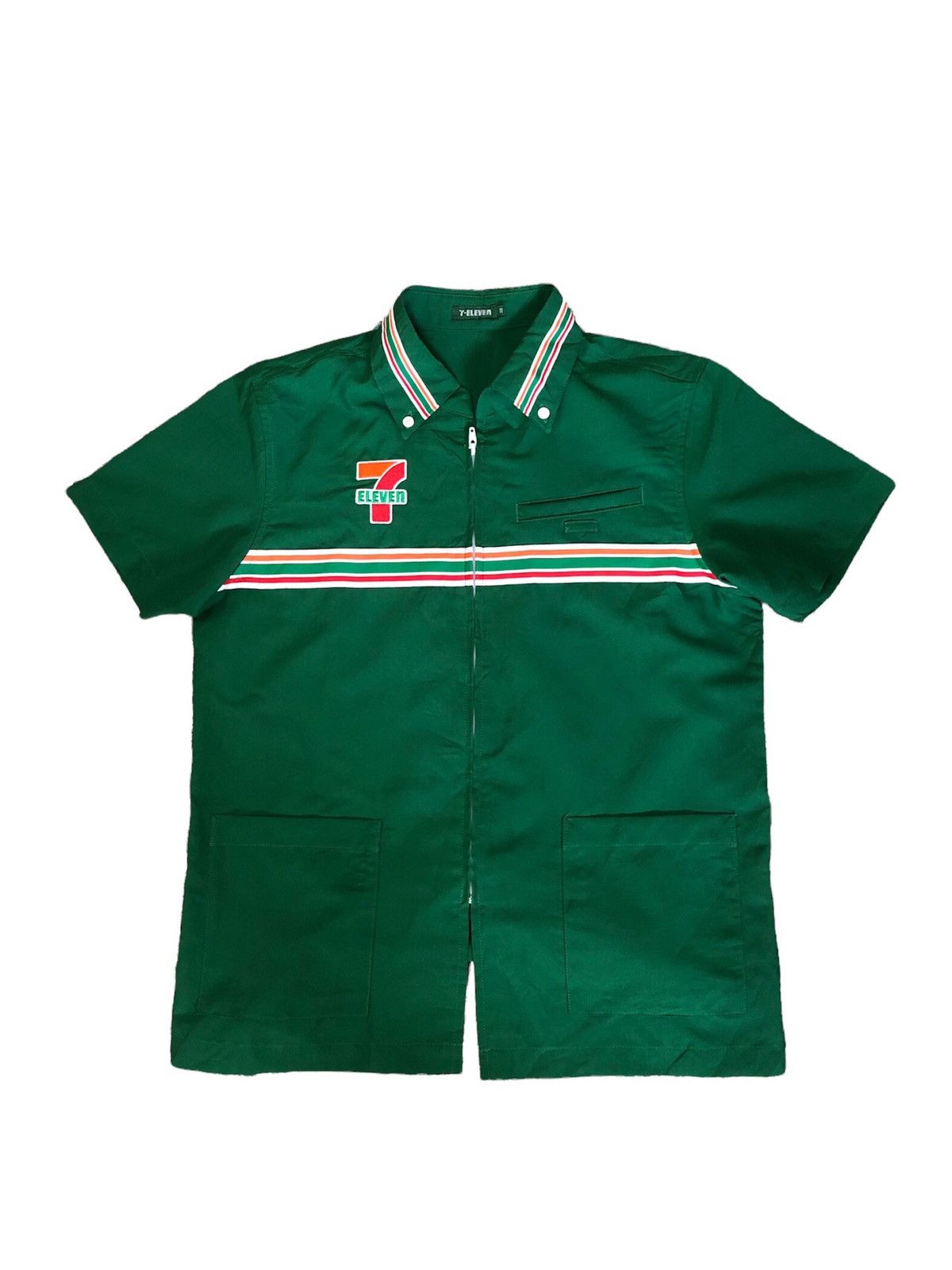 Vintage 7 Eleven Zipper Work Shirt
