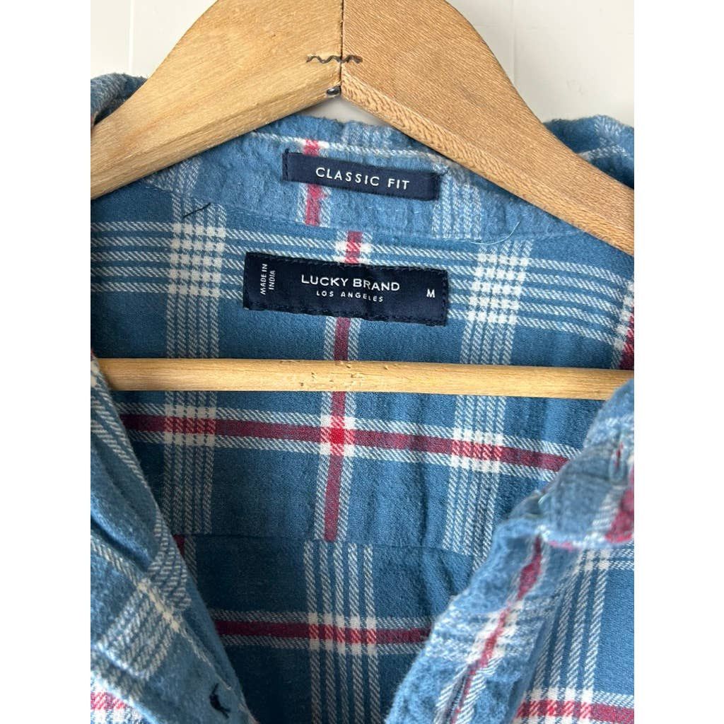 Lucky Brand Lucky Brand Blue Plaid Flannel Size US M / EU 48-50 / 2 - 3 Thumbnail