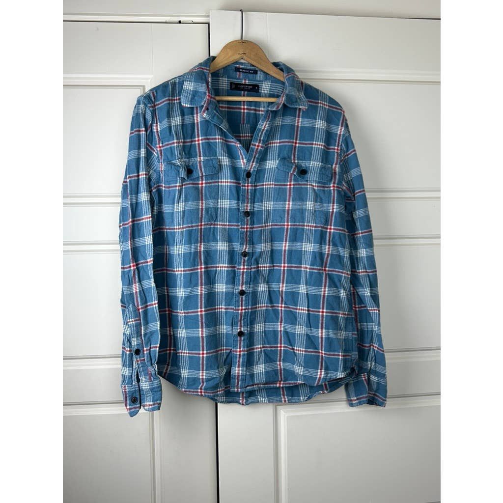 Lucky Brand Lucky Brand Blue Plaid Flannel Size US M / EU 48-50 / 2 - 2 Thumbnail