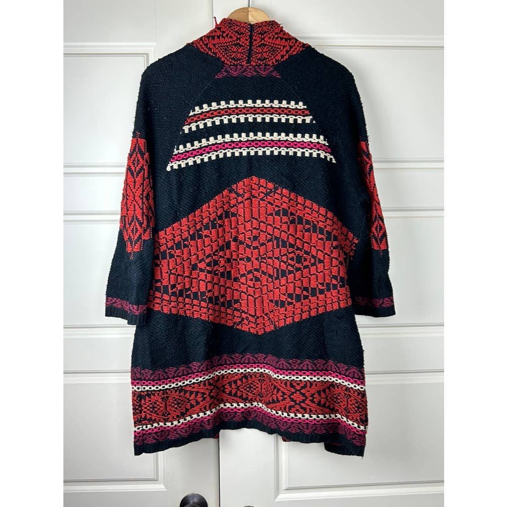 Lucky Brand Lucky Brand Red & Black Cardigan Size S / US 4 / IT 40 - 6 Thumbnail