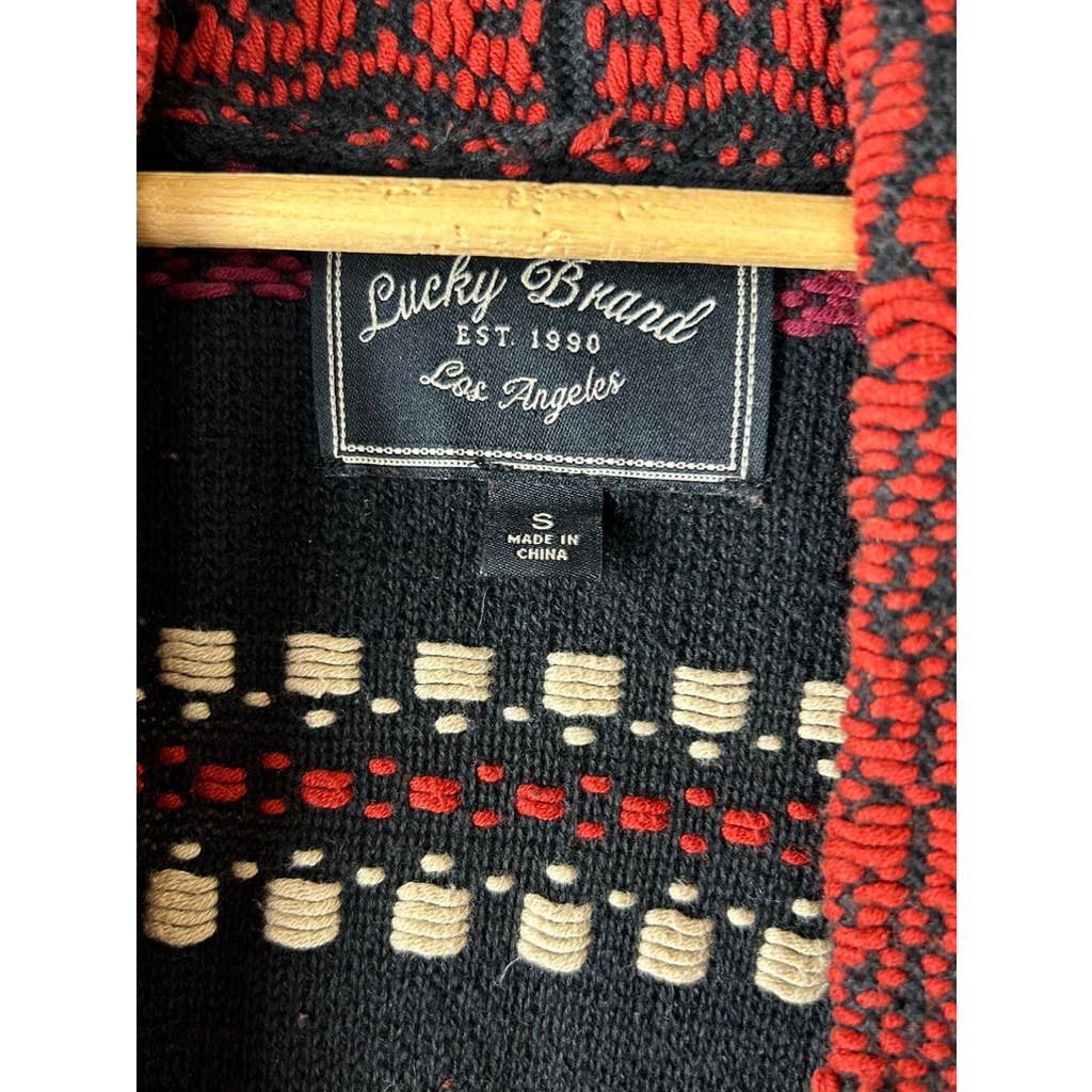 Lucky Brand Lucky Brand Red & Black Cardigan Size S / US 4 / IT 40 - 3 Thumbnail