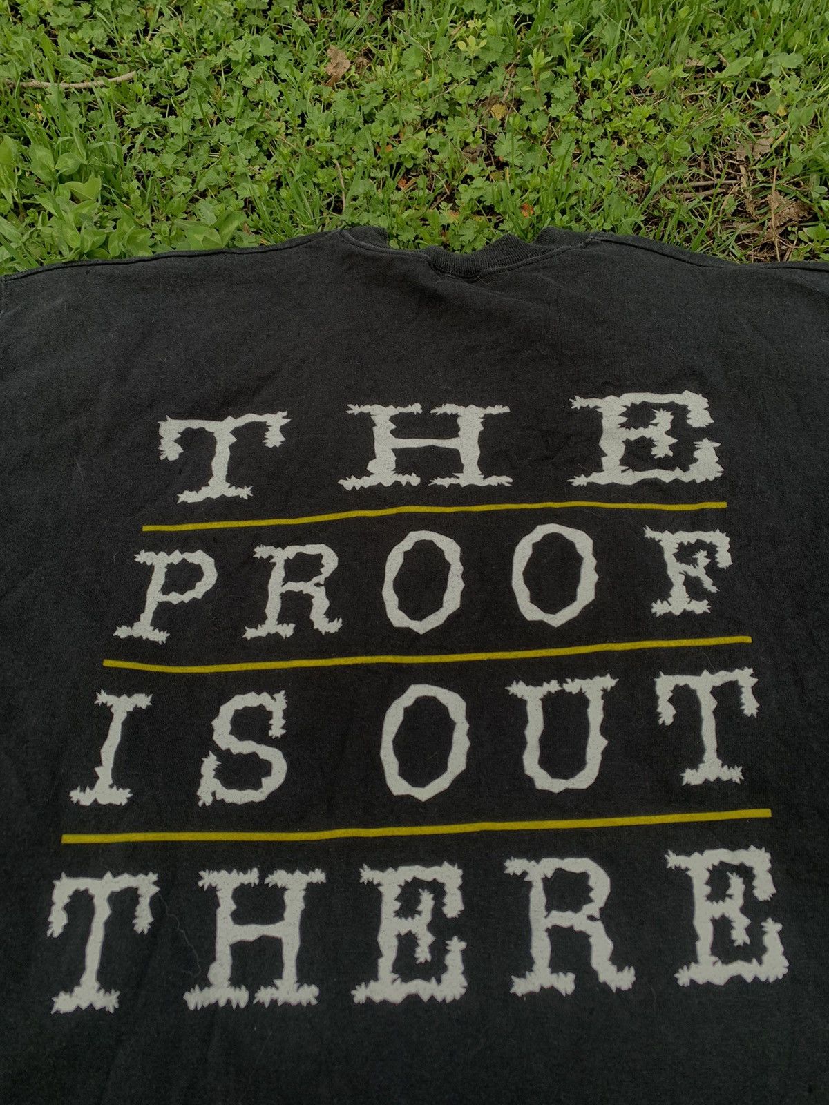 Band Tees × Vintage Vintage 90s The proof is out there tee big logo size XL Size US XL / EU 56 / 4 - 5 Thumbnail