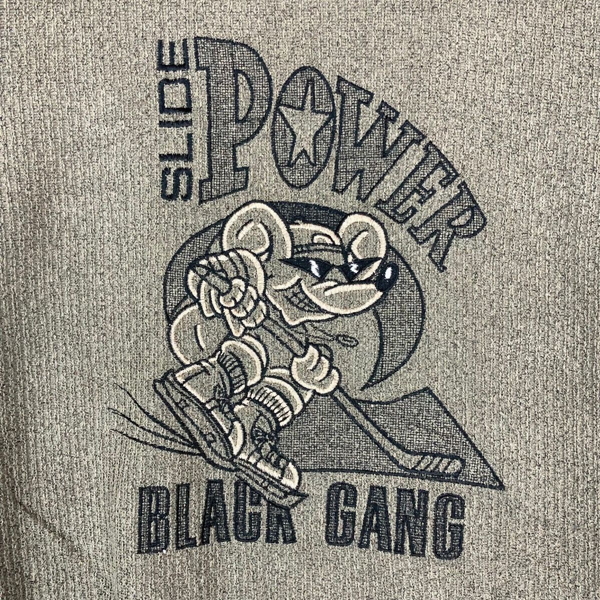 Vintage Vintage Slide Power Black Gang Pullover Jumper Sweatshirt Size US L / EU 52-54 / 3 - 4 Thumbnail