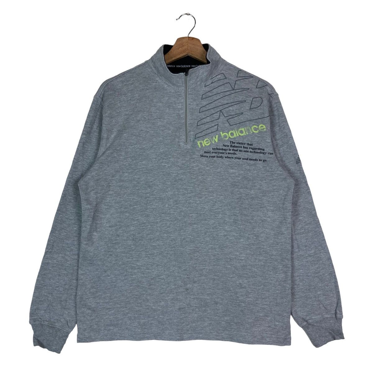 New Balance Vintage New Balance Quarter Zip Pullover Jumper Sweatshirt Size US M / EU 48-50 / 2 - 1 Thumbnail