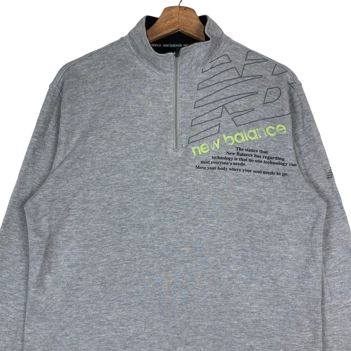 New Balance Vintage New Balance Quarter Zip Pullover Jumper Sweatshirt Size US M / EU 48-50 / 2 - 2 Thumbnail