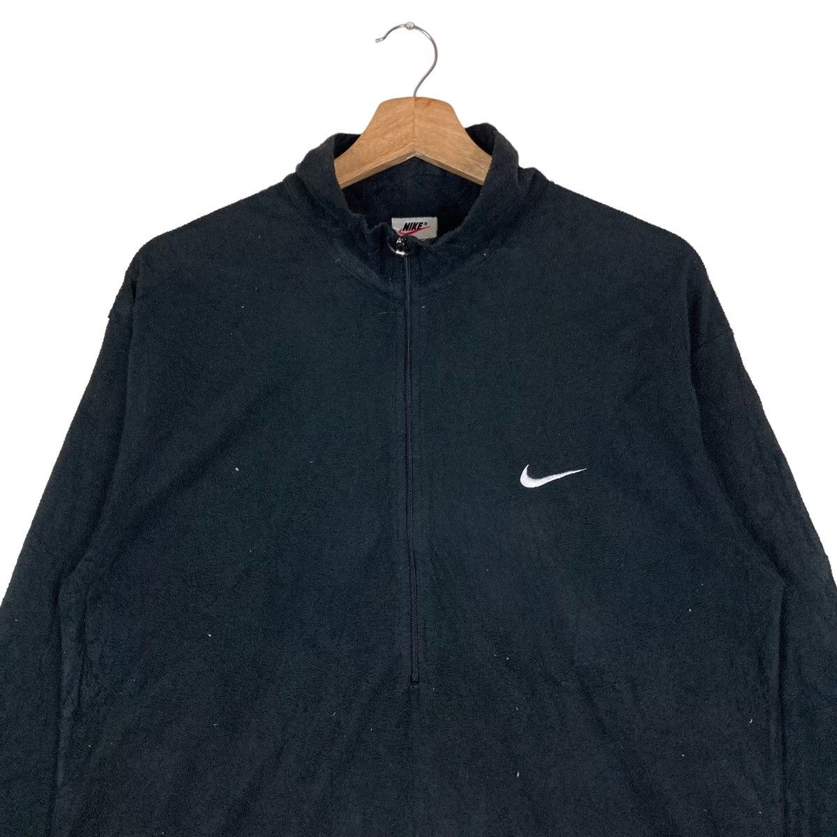Nike Nike Small Logo Half Zip Pullover Jumper Sherpa Size US L / EU 52-54 / 3 - 2 Thumbnail