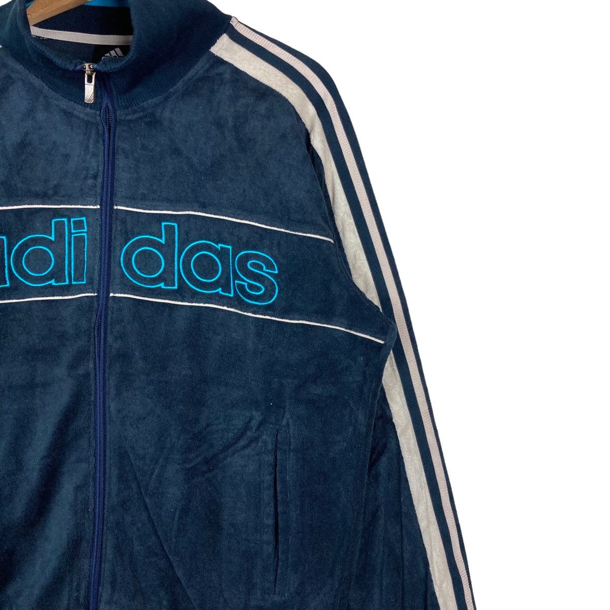 Adidas Adidas Spell Out Full Zipper Fleece Jacket Size US M / EU 48-50 / 2 - 4 Thumbnail