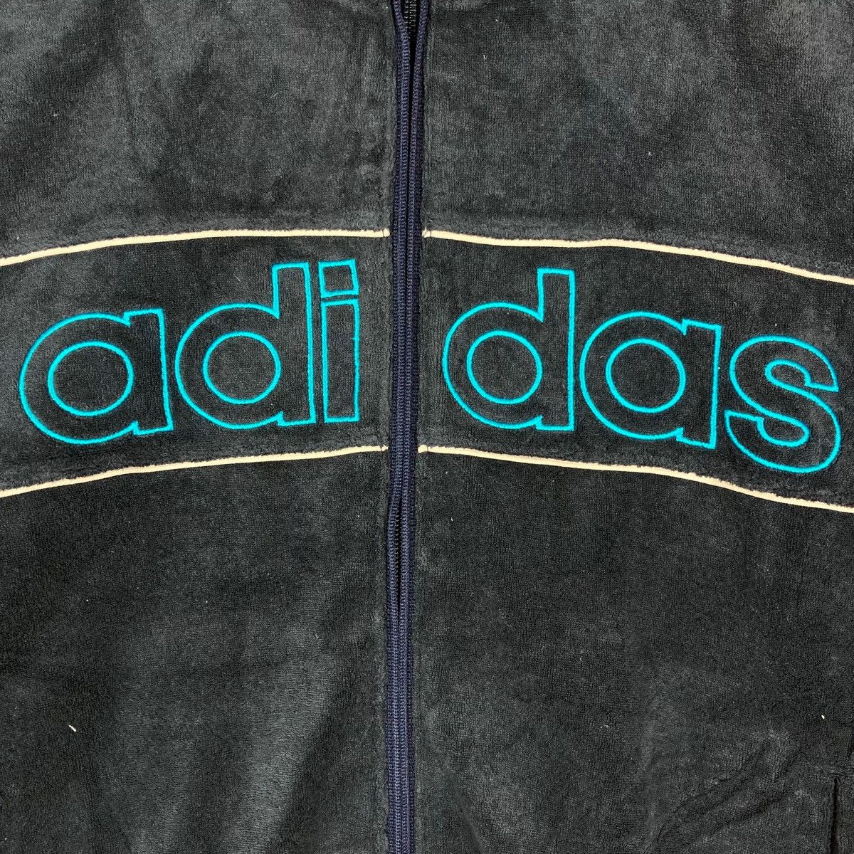 Adidas Adidas Spell Out Full Zipper Fleece Jacket Size US M / EU 48-50 / 2 - 3 Thumbnail