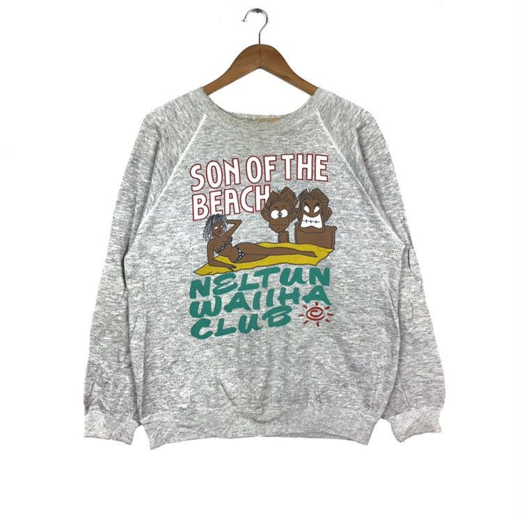 Vintage Vintage son of the beach Sweatshirt Casual Jumper Pullover Size US L / EU 52-54 / 3 - 1 Thumbnail