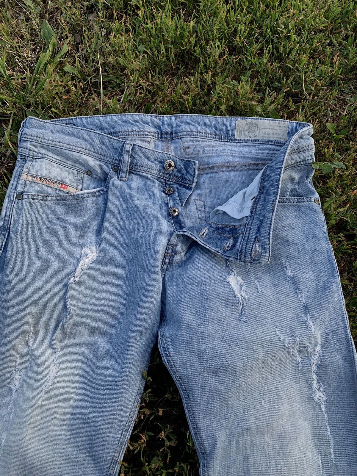 Diesel Vintage Diesel Belther-R jeans denim distressed style ( 33 ) Size US 33 - 3 Thumbnail