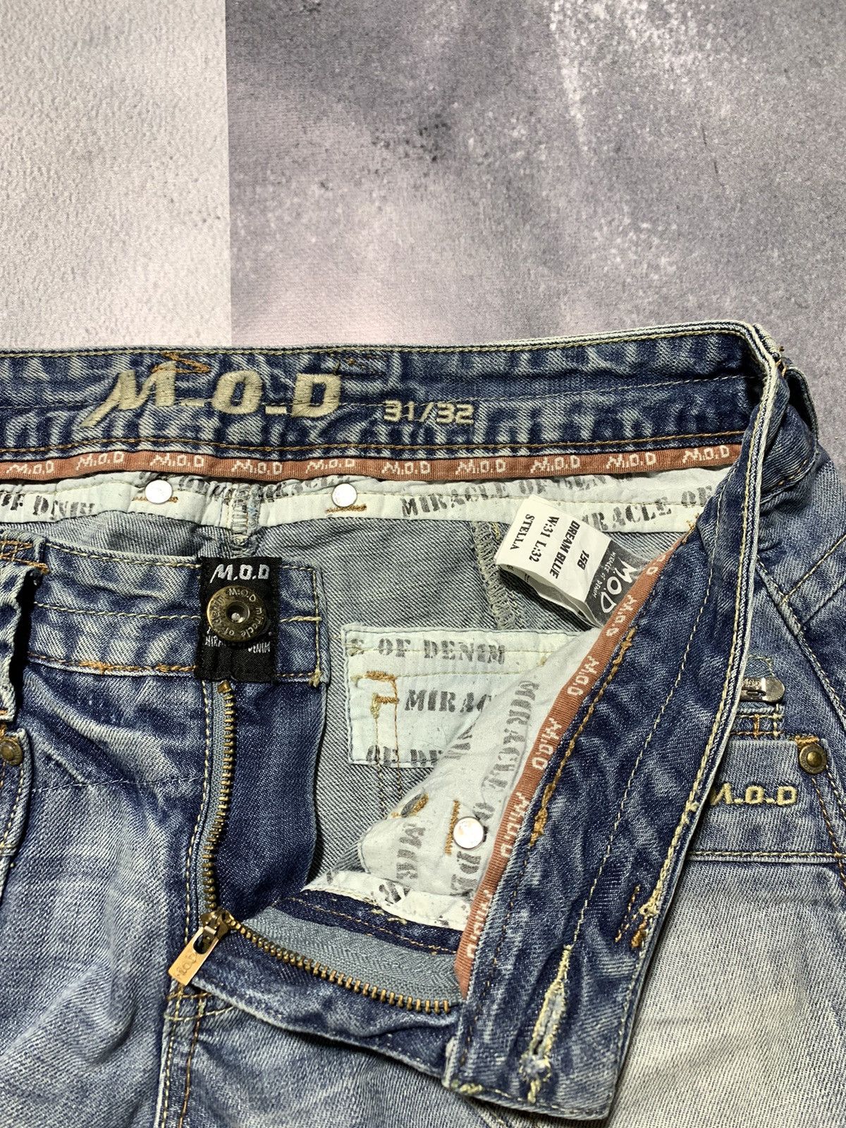 Other Vintage Y2K Japanese M.O.D faded denim trousers size 31x32 Size US 31 - 5 Thumbnail