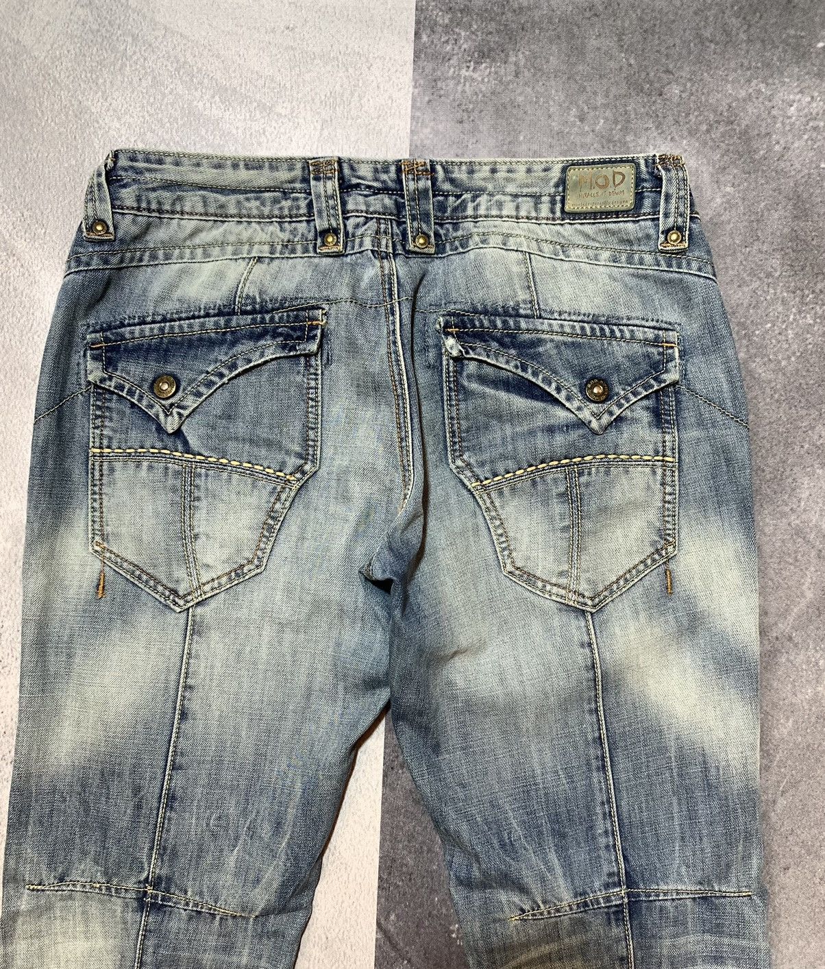 Other Vintage Y2K Japanese M.O.D faded denim trousers size 31x32 Size US 31 - 3 Thumbnail