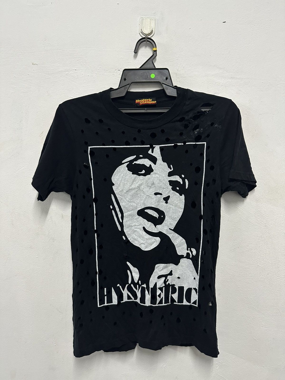 image of Distressed Destroy Hysteric Glamour Tshirts in Black, Women's (Size XS)