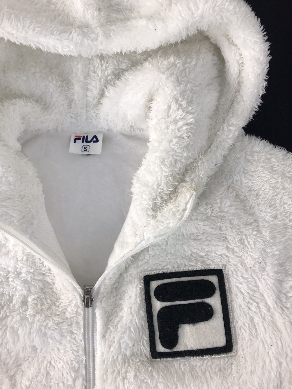 Fila Fila Fluffy Sweatshirt Jacket Zipper Embroidery Logo Size S / US 4 / IT 40 - 3 Thumbnail