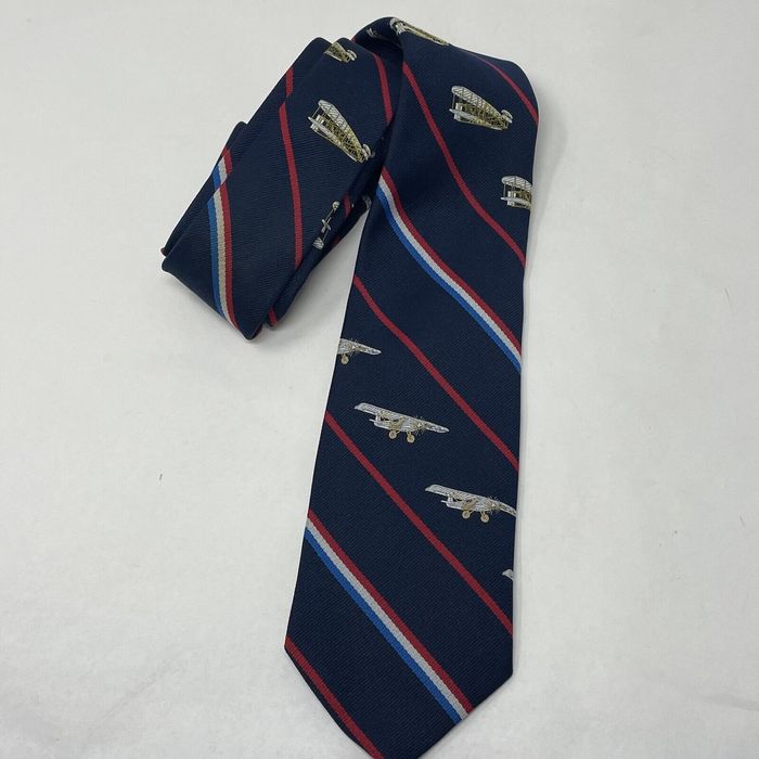 Prince Prince Consort Smithsonian Institute Aircraft Airplane Vtg Tie