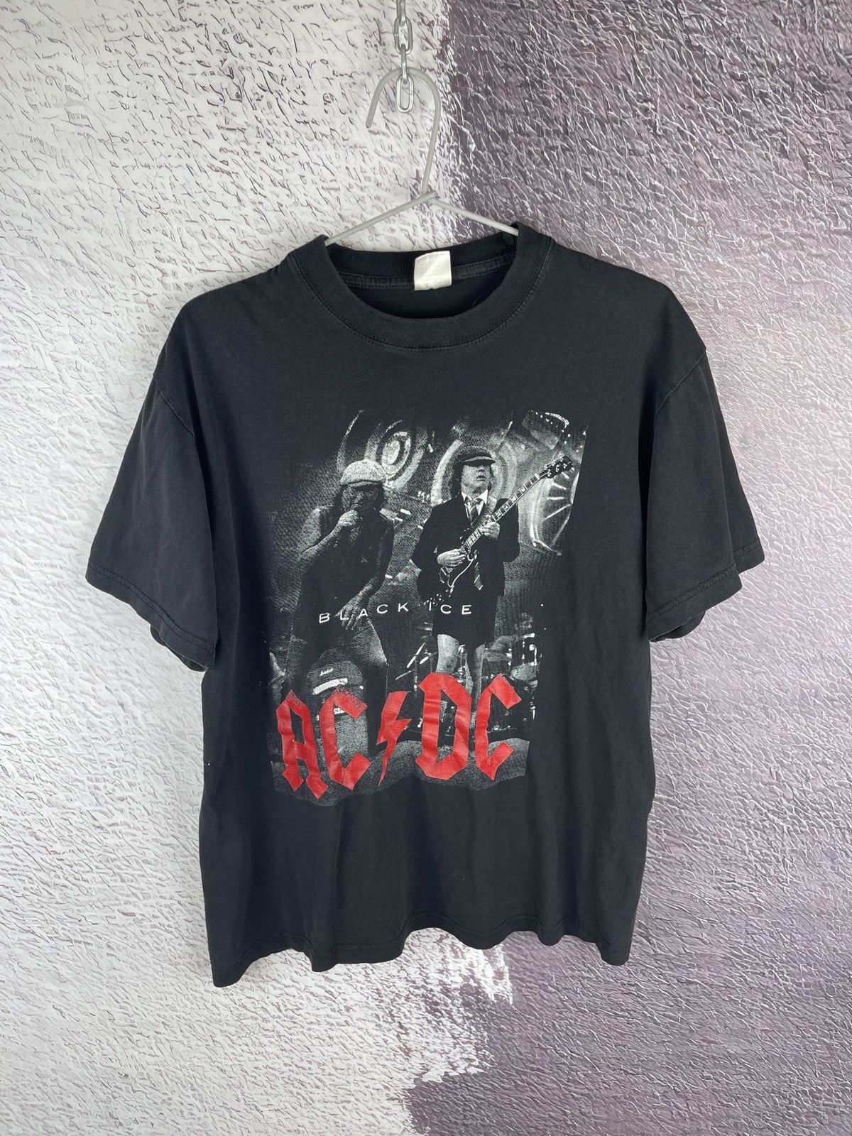 Ac/Dc × Band Tees × Vintage AC/DC Black Ice vintage 90s y2k American t ...