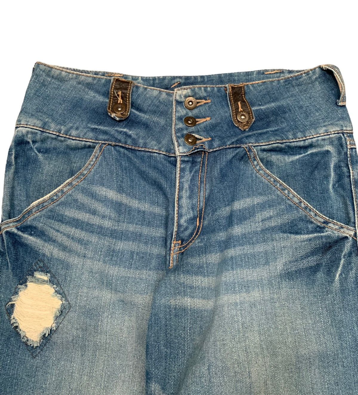 14th Addiction × If Six Was Nine × Japanese Brand Rare Design Vintage Brand Open Arms Baggy Jeans 1990s Size US 32 / EU 48 - 3 Thumbnail