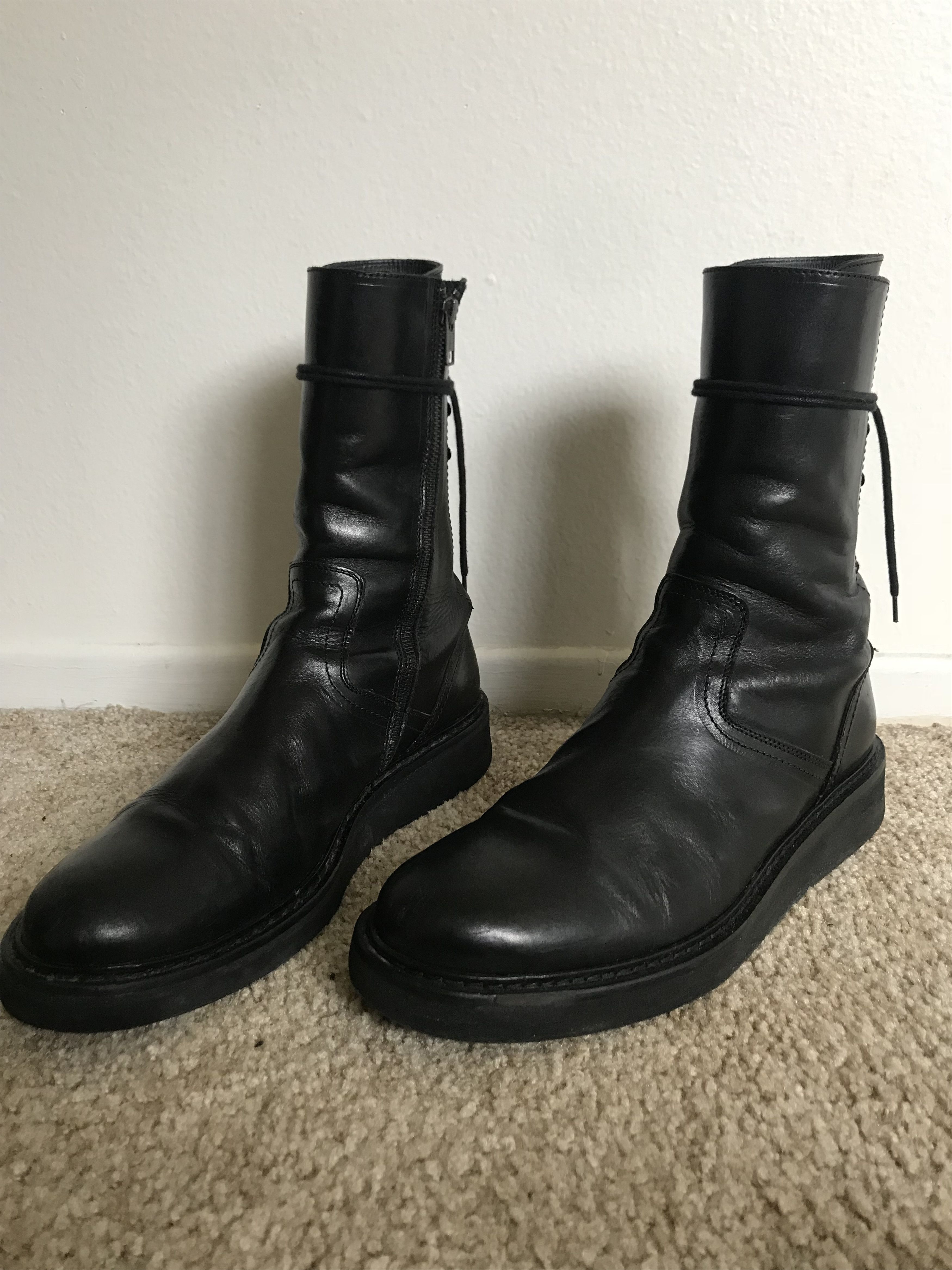 Ann demeulemeester vitello backlace on sale boots