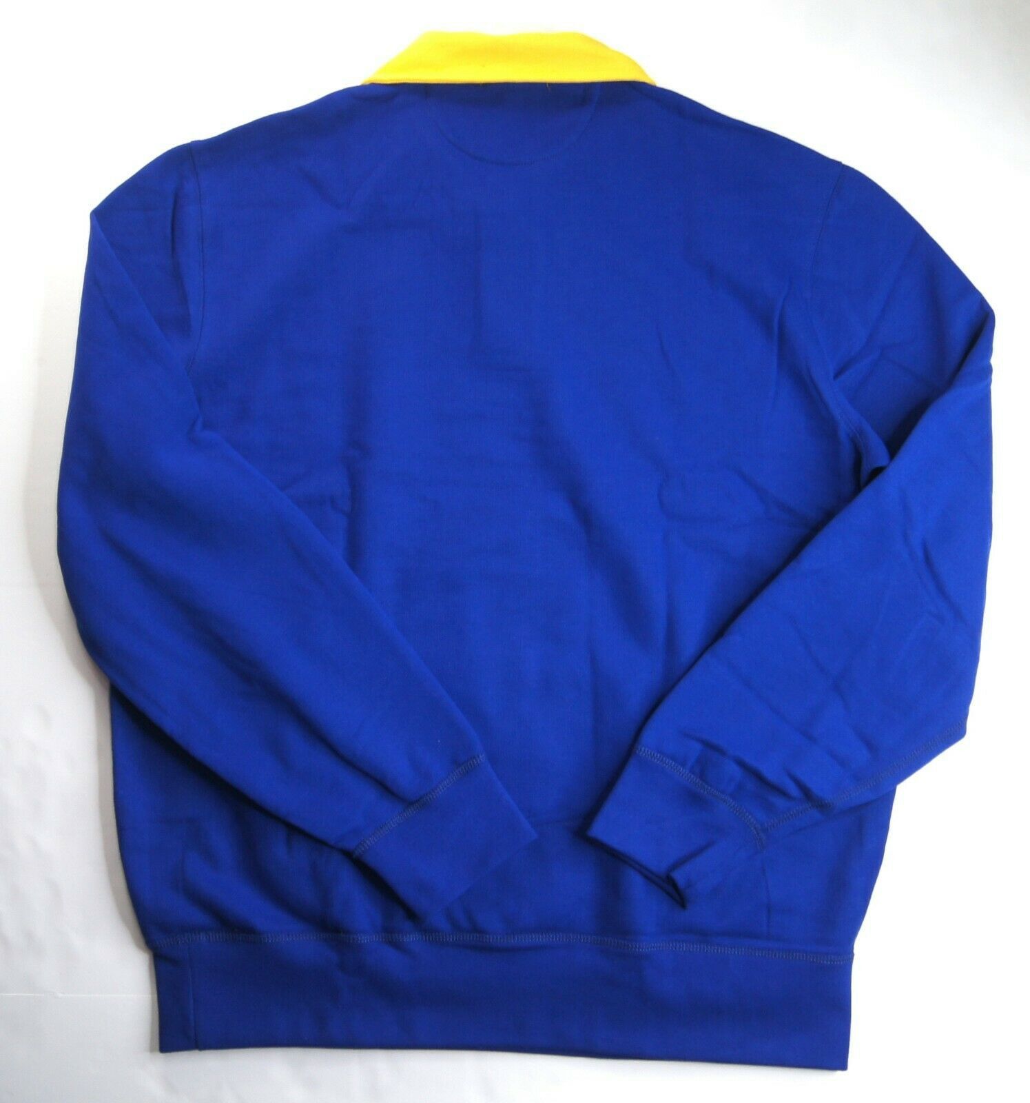 Polo Ralph Lauren POLO RALPH LAUREN Royal Blue Contrast Fleece Rugby Shirt Size US XL / EU 56 / 4 - 2 Thumbnail