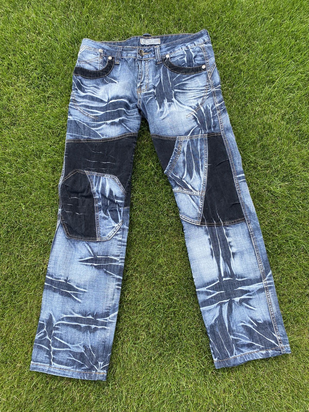 image of Avant Garde x Vintage Multicolor Avant Grade Denim Pants, Men's (Size 34)