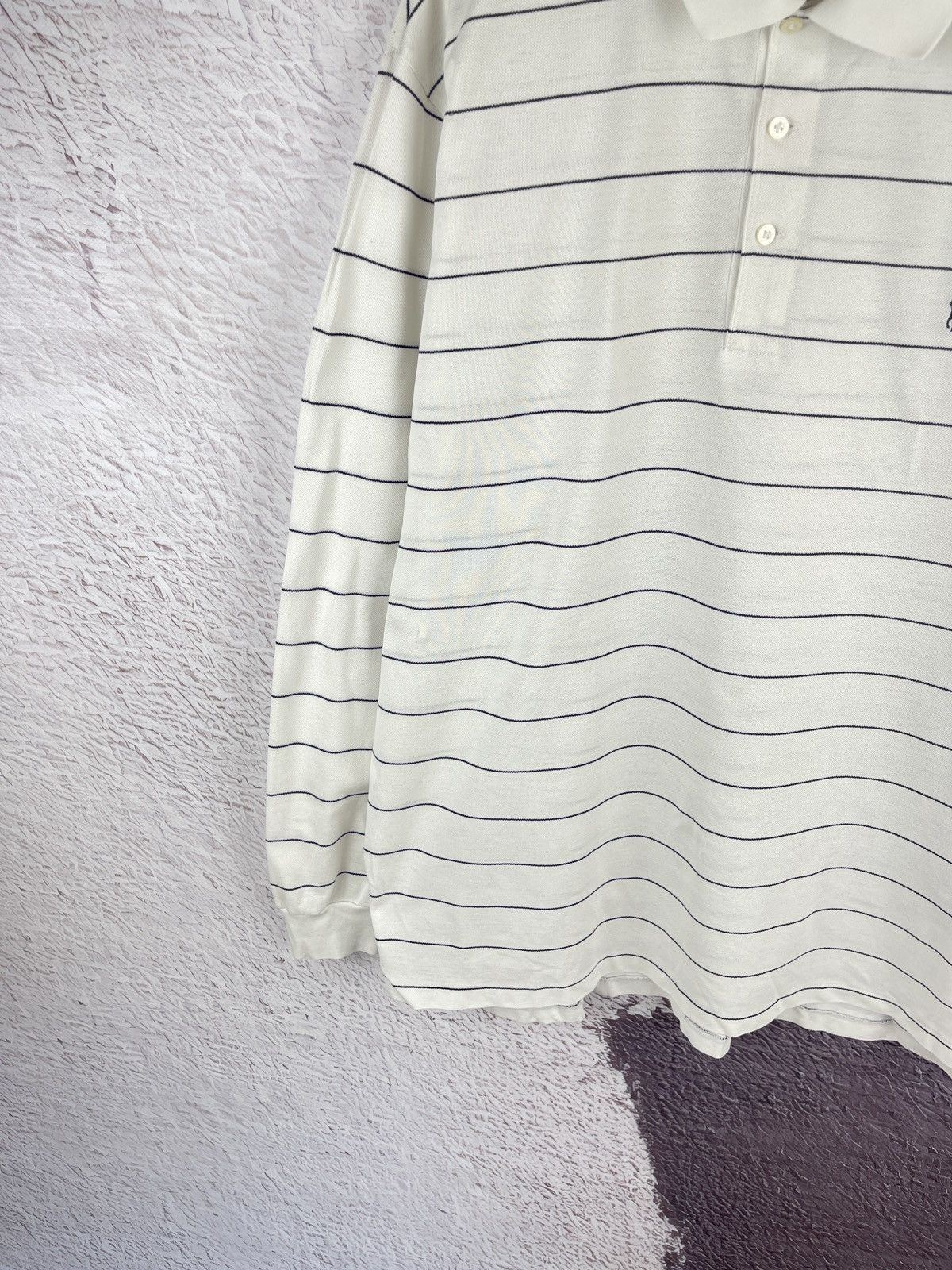 Polo Ralph Lauren Polo Golf Ralph Lauren vintage white striped rugby polo Size US L / EU 52-54 / 3 - 2 Thumbnail