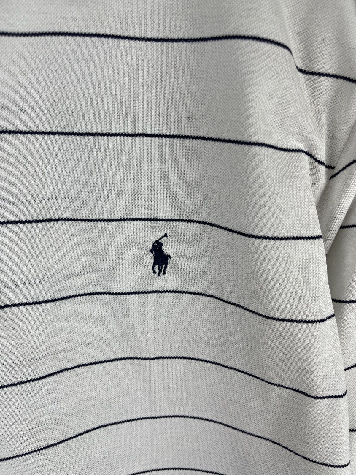 Polo Ralph Lauren Polo Golf Ralph Lauren vintage white striped rugby polo Size US L / EU 52-54 / 3 - 6 Thumbnail