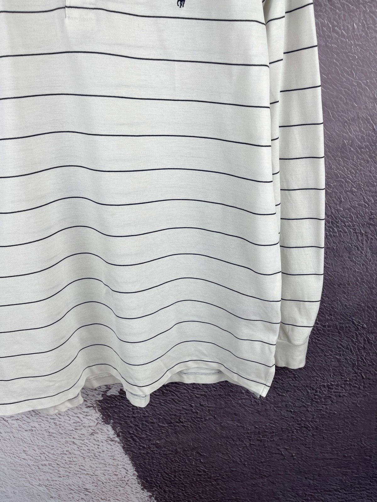Polo Ralph Lauren Polo Golf Ralph Lauren vintage white striped rugby polo Size US L / EU 52-54 / 3 - 8 Thumbnail