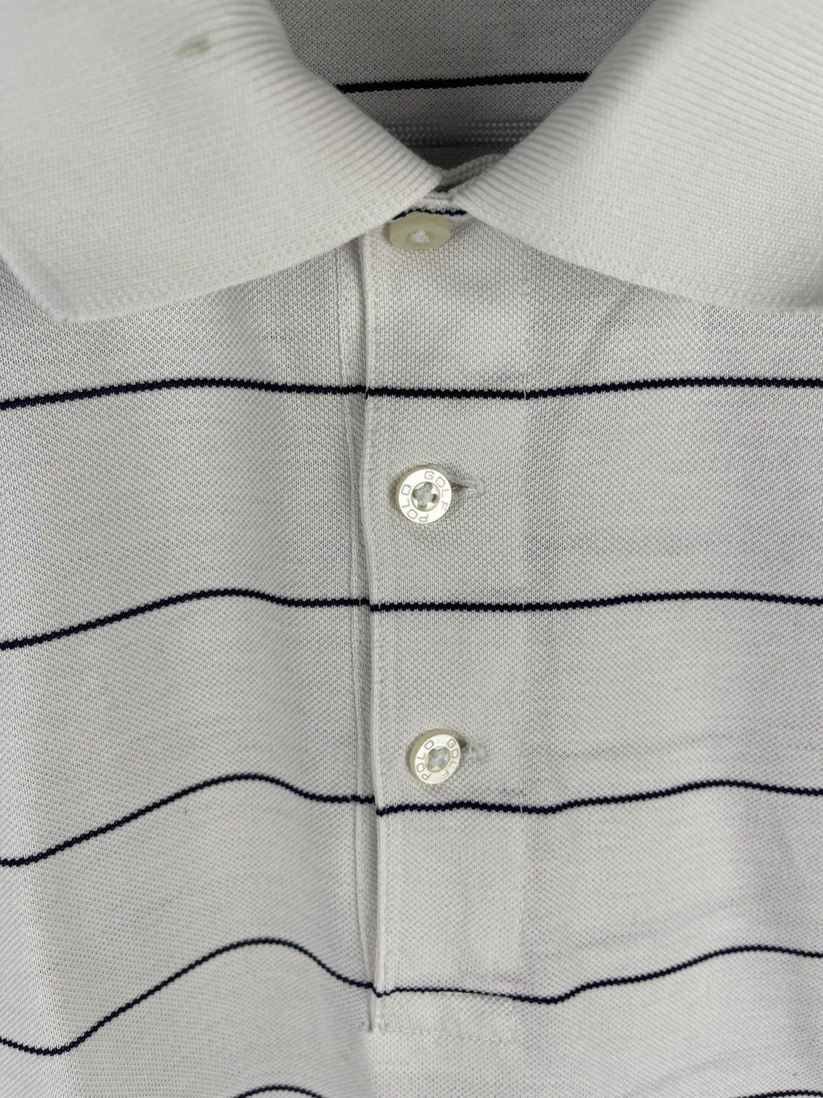 Polo Ralph Lauren Polo Golf Ralph Lauren vintage white striped rugby polo Size US L / EU 52-54 / 3 - 7 Thumbnail