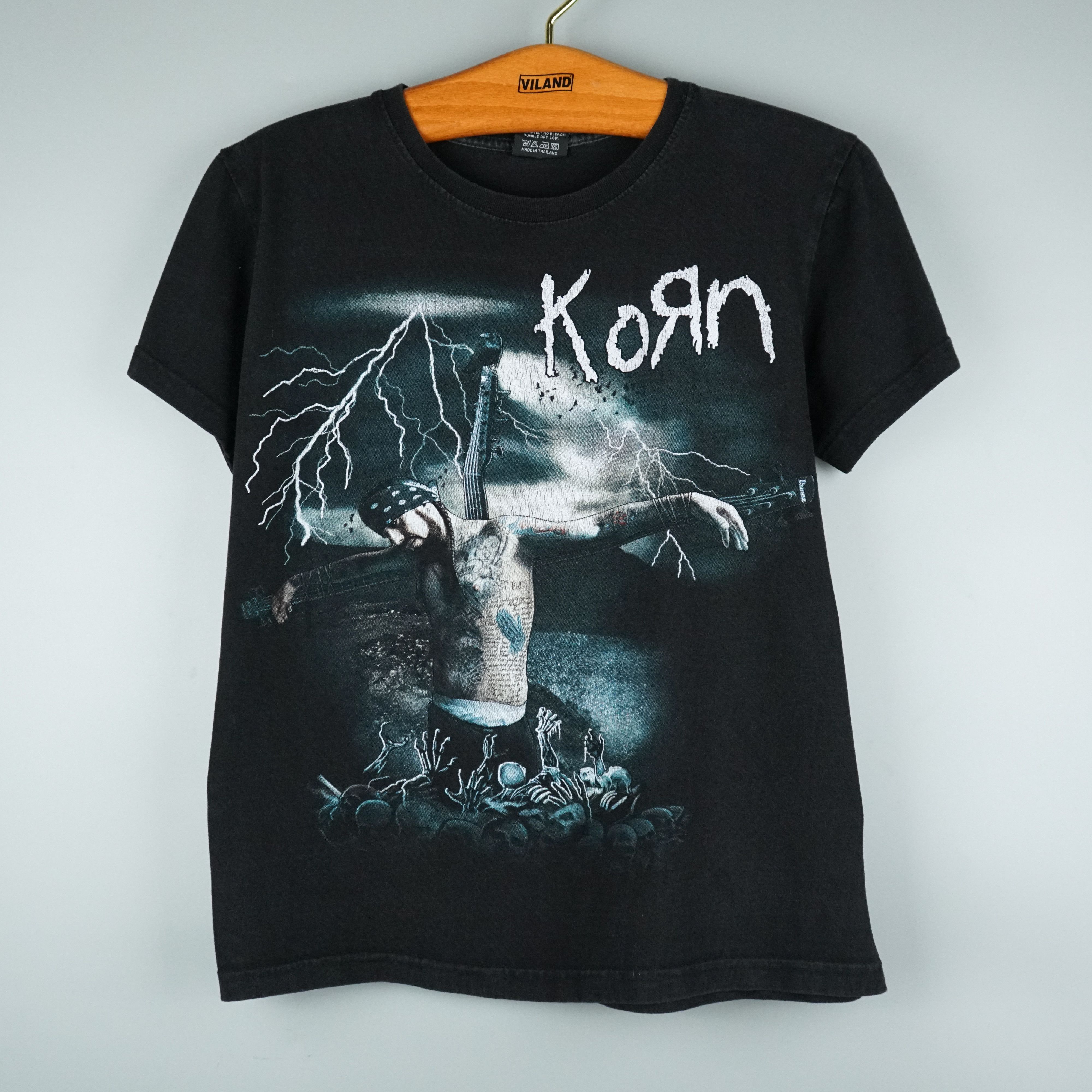 Gildan KORN Band T-shirt, Men's XXL equivalent. cotton black type Vintage Second Hand main image 0